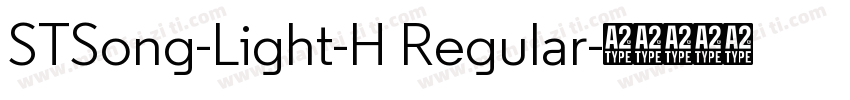 STSong-Light-H Regular字体转换